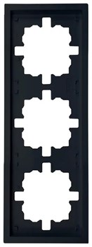 Рамка LEZARD ZIMA 3-ая горизонтальная, черный бархат 704-4200-148/7047-4200-148 - фото 140796
