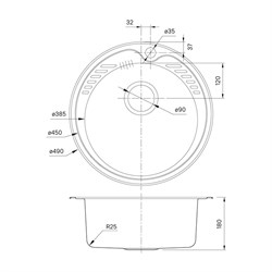 Мойка IDDIS SUNO кухонная SUN49P0i77 - фото 141255