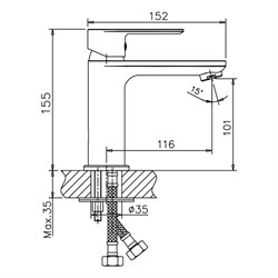 Смеситель HAIBA для раковины, графит HB10505-3 - фото 141572