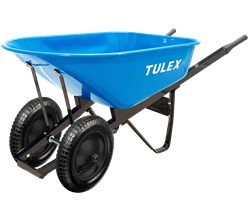 Тачка строительная TULEX 2-хколесная, усиленная, пневматическое колесо 250кг 170л 1112 - фото 143231