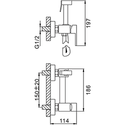 Смеситель FRAP с гигиеническим душем F7504 - фото 144989