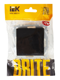 Выключатель BRITE 1-кл. проходной 10А черный ВС10-1-6-БрЧ - фото 145009