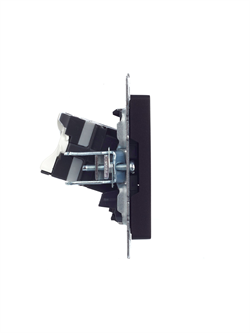 Розетка BRITE двойная компьютерная RJ45 кат.5E чёрная BR-K20-1-K02 - фото 145104