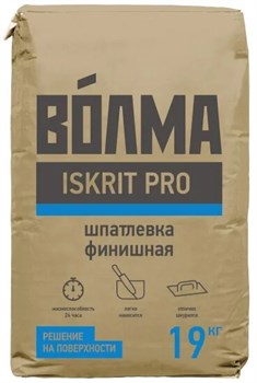 Смесь сухая цементная шпатлевочная ВОЛМА-Искрит 19кг - фото 145197