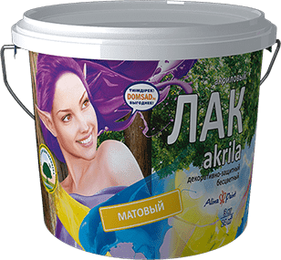 Лак акриловый ALINA PAINT Akrila 3кг (матовый, на водной основе) - фото 17796