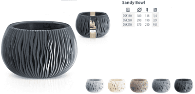 Горшок цветочный BOWL SANDY мокко DSK370-7529U - фото 18527