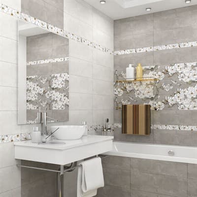 Декор ALMA CERAMICA Poli на белом серая 200*600*9 DWU11POL027/11ВСПО027 - фото 21688