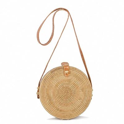 Дамская сумочка CV.MAHKOTA JAVA RATTAN ротанг 18см коричневая - фото 26332