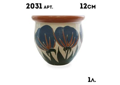 Горшок керамический 1л Полевые цветы 2031 - фото 27677