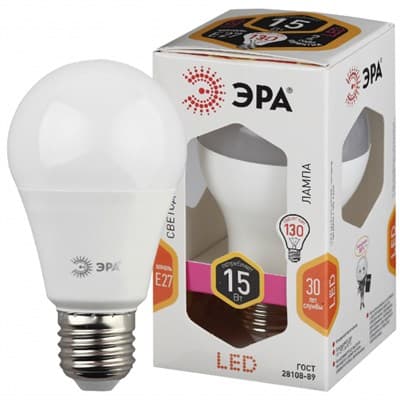 Лампа светодиодная ЭРА LED smd А60-15w-827-E27 2050 - фото 27884