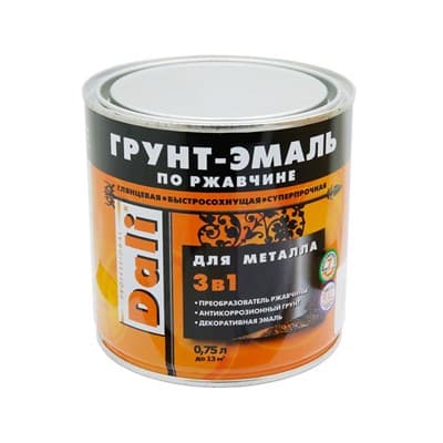 Грунт-эмаль РОГНЕДА DALI по ржавчине 0,75л коричневый - фото 28333