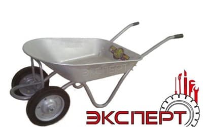 Тачка садовая Эксперт 2-колесная серая, усилин, цельнорезин.кол., грузопод. 80кг, V-78л. 9700 S-2 - фото 28585