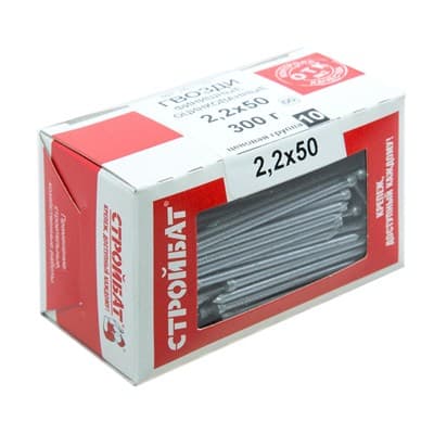 Гвозди СТРОЙБАТ финишные оцинк. 2,2*50 (0,3кг) 2611307 - фото 29030