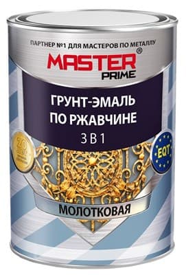 Грунт-эмаль FARBITEX Профи по ржавчине 3в1 молотковая зеленый 0,9л - фото 29259