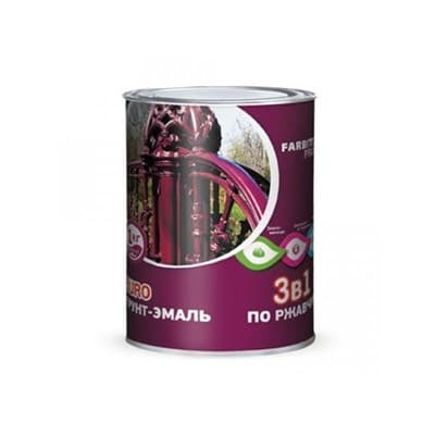 Грунт-эмаль FARBITEX Профи по ржавчине белый 2кг - фото 29292