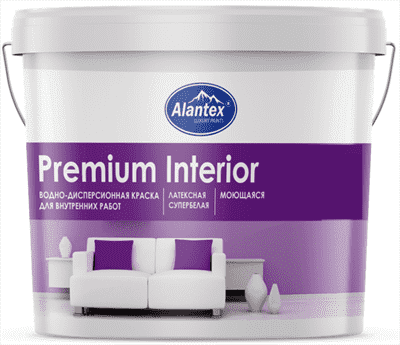 Краска ALANTEX водно-дисперсионная Premium Interior 14 кг - фото 30230