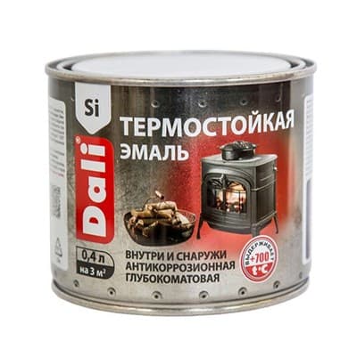 Эмаль термостойкая Dali 0,4л -серебро - фото 35862