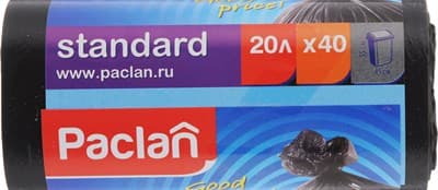 Пакеты STANDART для мусора 20л 45Х56см 40шт 7мкм - фото 36602