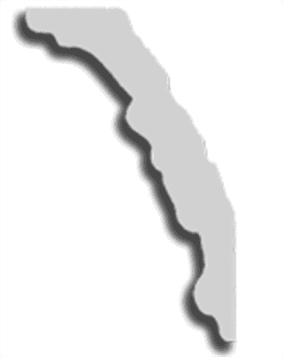 Плинтус потолочный инжекционный 2м. 2Л-558 (70) - фото 37714