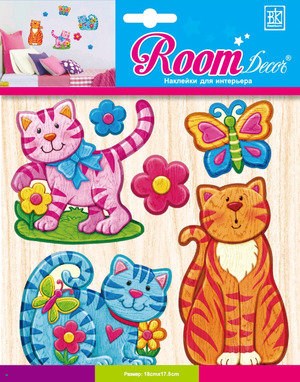 Элемент декоративный ROOM DECOR Кошечки эффект дерево-мини PSA 8709 - фото 39140