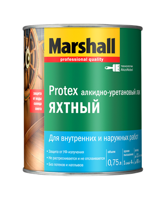 Лак MARSHALL PROTEX Яхтный глянцевый 0,75л - фото 39188