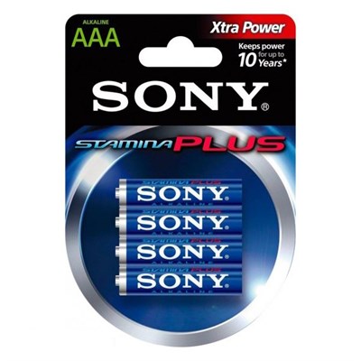 Батарейка SONY LR3/4 Alkaline Stamina Plus AAА  4шт ЭКО AM4L-B4D - фото 40712