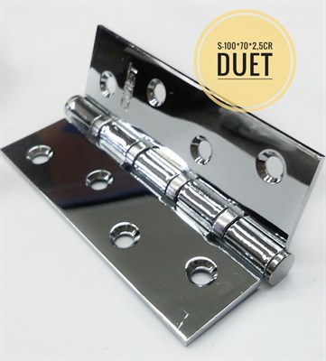 Петля универсальная врезная хром DUET S-100*70*2,5CR - фото 43109