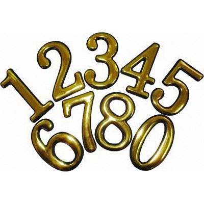 Цифра для обозначения номера квартиры 0, металлическая, золото 67290 - фото 43321