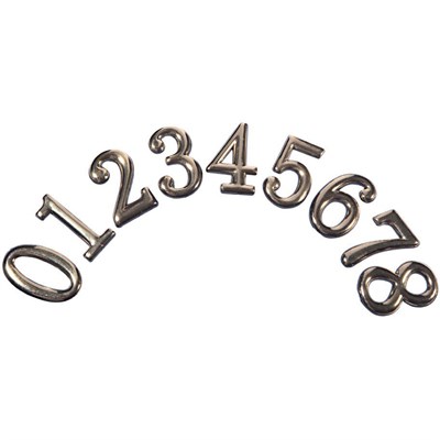 Цифра для обозначения номера квартиры 3, металлическая, хром 67283 - фото 43326