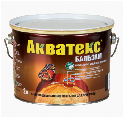 Средство натуральное для древесины Акватекс-бальзам махагон 2л - фото 43881