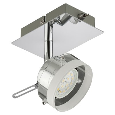 Спот BRILONER CLICK светодиод, металл-стекло, 1хLED/5W 400lm 3000K, поворотн, 120x80x110мм, 2807-018 - фото 44526