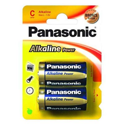 Батарейка PANASONIC Alkaline Power LR14APB/2BP тип С - фото 44842