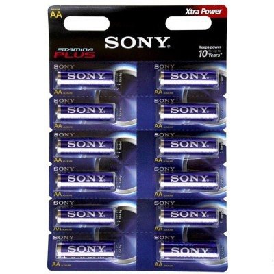 Батарейка SONY LR6/12 Alkaline Stamina Plus AA 12шт (1 шт) AM3S12D - фото 44979
