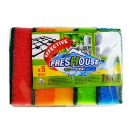 Губка д/посуды Freshouse Effective Maxi 5шт - фото 48107