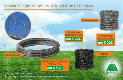 Спиральный барьер безопасности ЕГОЗА СББ-600-60-5 Оц Нуртау-А - фото 49035