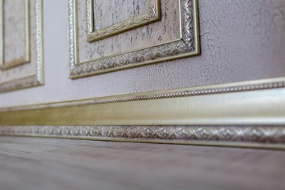 Багет интерьерный Антик 146-937, Карниз 89, цв. Платина/12 - фото 49679