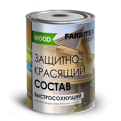 Состав FARBITEX ПРОФИ GOOD FOR WOOD акриловый защита-красящий Аквалазурь орегон 0,9л - фото 50181