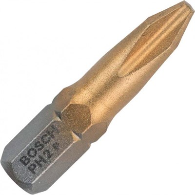 Биты BOSCH 10 БИТ 25мм PH2 TIN 2607001547 - фото 50207