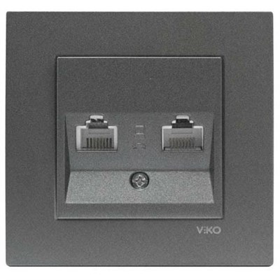 Розетка VIKO NOVELLA FUME комп+телефон 93000435 арт.367-364900 - фото 55734