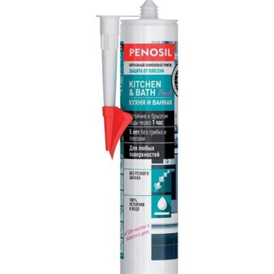 Герметик PENOSIL силиконовый Kitchen & Bath Silicone Sealant 310мл прозрачный - фото 57385