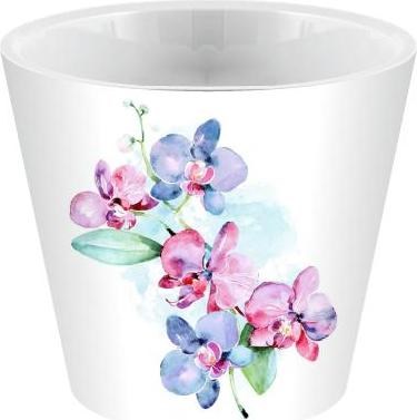 Горшок LONDON Orchid Deco D160 для цветов 1,6л Голубая орхидея арт.ING6196ГЛ-16 - фото 60581