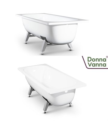 Ванна стальная DONNA VANNA с о/подставкой б/р с антибакт.покр.160*70*40 (белая орхидея) DV-63901 - фото 62068