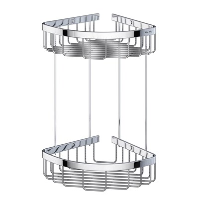Корзина AM.PM Sense L для душа угловая, 2-х ярусная, хром A7452200 - фото 63453