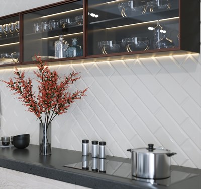 Плитка GOLDEN TILE облицовочная THE WALL 100*300 белый 6L0051 - фото 64937