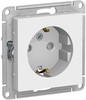 Розетка WESSEN AtlasDesign с з/к со шт.16А, механиз белый ATN000145 - фото 65996