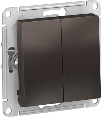 Выключатель AtlasDesign 2-кл. сх5, 10АХ, механизм мокко ATN000651 - фото 66652