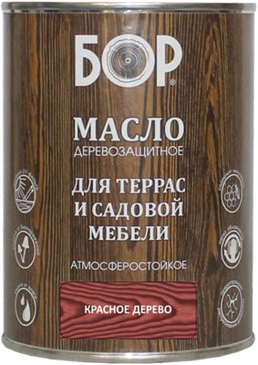 Масло БОР деревозащитное для террас и садовой мебели красное дерево 0,64 кг - фото 66959