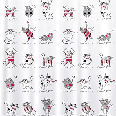 Штора для ванной TATKRAFT Funny Cats Textile (ткан.) 180*180см 14664 - фото 6768