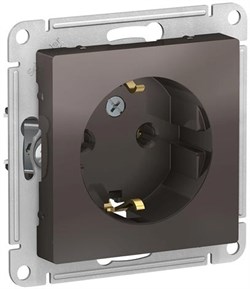 Розетка WESSEN AtlasDesign з/к со шт, 16А, мех карбон ATN001045 - фото 68172