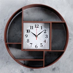 Часы настенные Интерьер Маганса венге 35см 4551231 - фото 68455